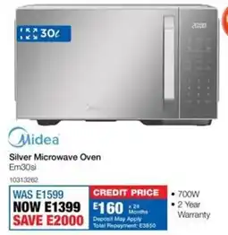OK Furniture Midea Silver Microwave Oven offer