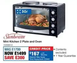 OK Furniture Sunbeam Mini Kitchen 2 Plate and Oven offer