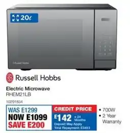 OK Furniture Russell Hobbs Electric Microwave offer