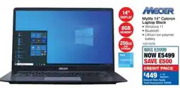 OK Furniture Mecer Mylife 14" Celeron Laptop Black offer