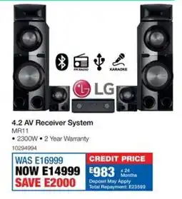 OK Furniture LG 4.2 AV Receiver System offer