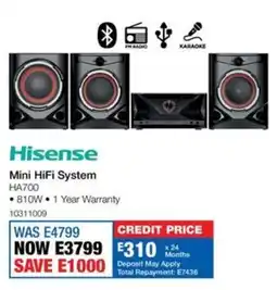 OK Furniture Hisense Mini HiFi System offer