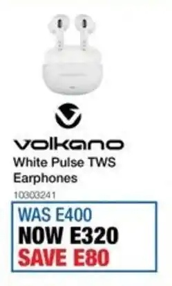 OK Furniture Volkano White Pulse TWS Earphones offer