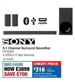OK Furniture Sony 5.1 Channel Surround Soundbar offer