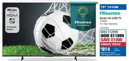 OK Furniture Hisense 75" Smart 4K UHD TV offer