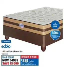 OK Furniture Edblo 152cm Vitara Base Set offer