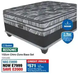 OK Furniture Restonic 152cm Chiro-Zone Base Set offer