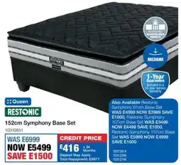 OK Furniture Restonic 152cm Symphony Base Set offer