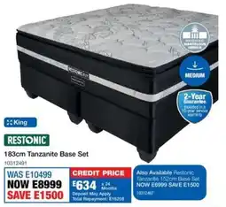 OK Furniture Restonic 183cm Tanzanite Base Set offer