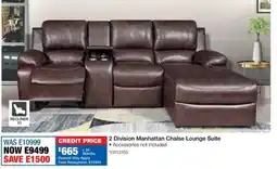 OK Furniture 2 Division Manhattan Chaise Lounge Suite offer