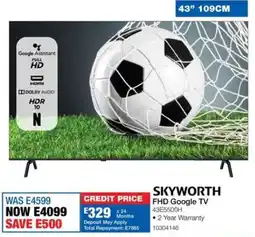 OK Furniture Skyworth 43" FHD Google TV offer