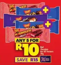 Shoprite Bel Chocolate Bar All Variants offer