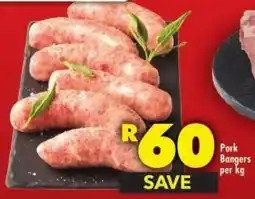 Shoprite Pork Bangers offer
