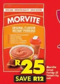 Shoprite Morvite Instant Porridge All Variants offer