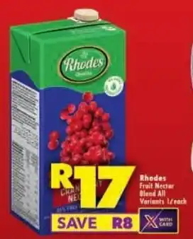 Shoprite Rhodes Fruit Nectar Blend All Variants offer