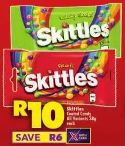 Shoprite Skittles Coated Candy All Variants offer