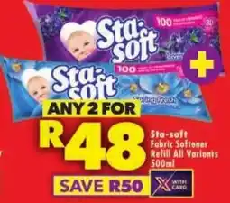 Shoprite Sta-soft Fabric Softener Refill All Variants offer