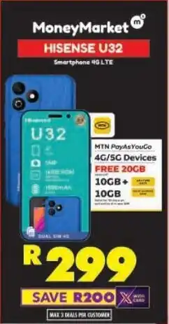 Shoprite Hisense U32 Smartphone 4G LTE offer