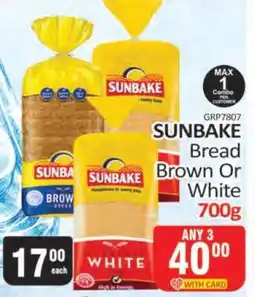 KitKat Cash and Carry SUNBAKE Bread Brown Or White 700g offer