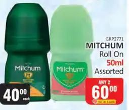 KitKat Cash and Carry Mitchum Roll On 50ml Assorted offer