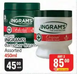 KitKat Cash and Carry INGRAM'S Camphor Cream Assorted 450ml offer