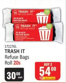 KitKat Cash and Carry TRASH IT Refuse Bags Roll 20s offer