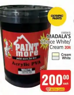 KitKat Cash and Carry MADALA’S Choice White/Cream 20lt offer