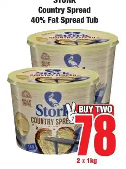 Boxer STORK Country Spread 40% Fat Spread Tub offer