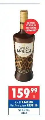 Ultra Liquors Wild Africa Cream offer
