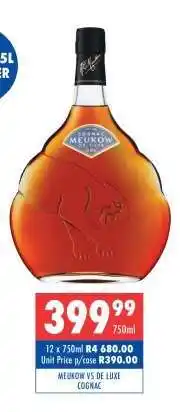 Ultra Liquors Meukow VS De Luxe offer