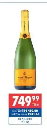 Ultra Liquors VEUVE CLICQUOT YELLOW offer