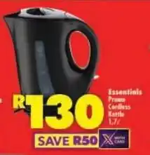Shoprite Essentials Prime Cordless Kettle offer