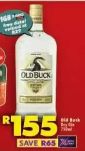 Shoprite Old Buck Dry Gin offer
