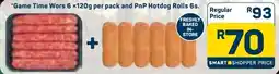 Pick n Pay Game Time Wors and PnP Hotdog Rolls offer