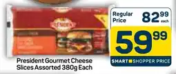 Pick n Pay President Gourmet Cheese Slices Assorted offer