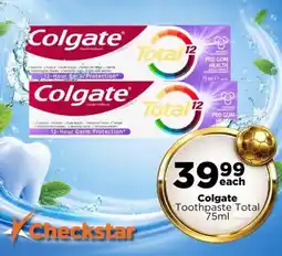 Check Star Colgate Toothpaste Total offer