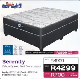 Sleepmasters Cozy Nights Serenity 152cm Queen Bed Set offer