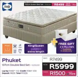 Sleepmasters Sealy Phuket 137cm Double Bed Set offer