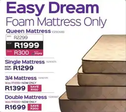 Sleepmasters Easy Dream Queen Mattress offer