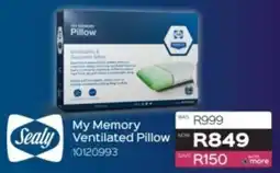 Sleepmasters Sealy My Memory Ventilated Pillow offer