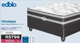 Sleepmasters Edblo Himalaya 152cm Queen Bed Set offer
