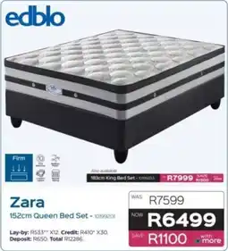 Sleepmasters Edblo Zara 152cm Queen Bed Set offer