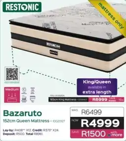 Sleepmasters Restonic Bazaruto 152cm Queen Mattress offer