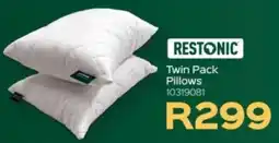 Sleepmasters Restonic Twin Pack Pillows offer