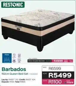 Sleepmasters Restonic Barbados 152cm Queen Bed Set offer