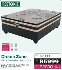 Sleepmasters Restonic Dream Zone 152cm Queen Bed Set offer