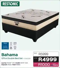 Sleepmasters Restonic Bahama 137cm Double Bed Set offer