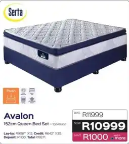 Sleepmasters Serta Avalon 152cm Queen Bed Set offer