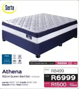 Sleepmasters Serta Athena 152cm Queen Bed Set offer