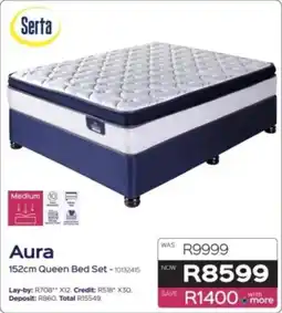 Sleepmasters Serta Aura 152cm Queen Bed Set offer
